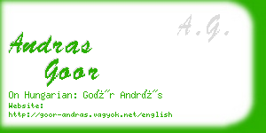 andras goor business card